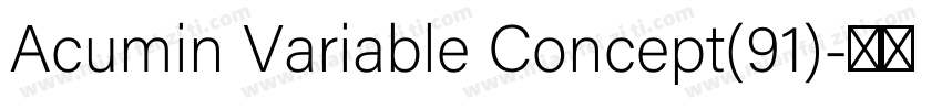 Acumin Variable Concept(91)字体转换